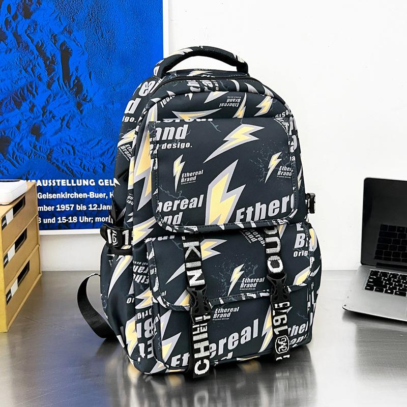 Schoolbag Personality Graffiti Tide Backpack 1011 Summer New Out Street Trend Middle School Student Campus Backpack