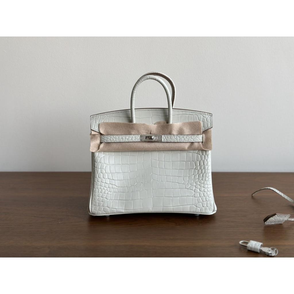 Kazilan 25cm Schrittlänge Platin Krokodillmuster vielseitig klassisch High-End Damenhandtasche