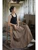 Women's Elastic Waist Tie-Dye Ramie Skirt - Autumn/Winter Collection