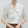 NaVaVa Women Ribbon V Neck Short sleeVe Blouse Nb2802