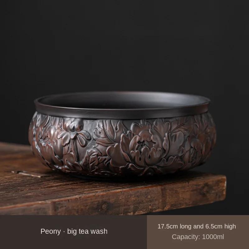 

Purple Pottery Tea Wash Washing Tea Bowl Writing-Brush Washer Exhausted Tea Jar Washing Cup Wash Tea Basin Kung Fu Tea Ceremony