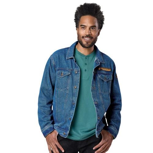 Jaqueta Jeans Atlas For Men com Patch Bordado Masculino