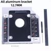 1 Set 2.5" Ssd Cd Dvd a Custodia Alloggiamento per Hdd Cd-Rom Odd Optibay Plastica Alluminio Universale 9.5/12.7Mm Sata 3.0 Caddy per Secondo Hdd