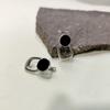 Silver Earrings with Natural Onyx (60002116)