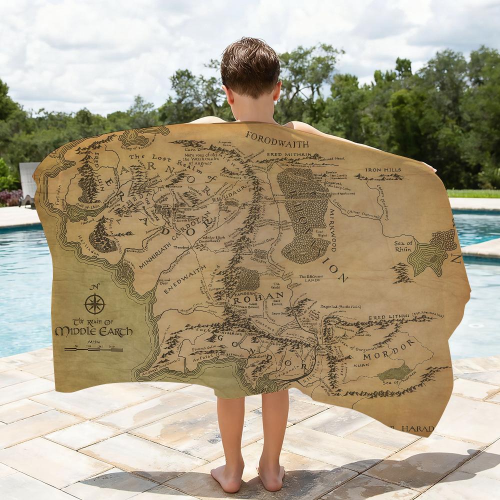 Movie The L-Lord of the R-Rings Towel Quick Drying Beach Towels Are Suitable For Swimming Pools Camping Yoga And The Gym