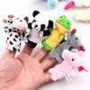 10 Pcs Cartoon Biological Animal Finger Puppet Plush Toys Dolls Child Baby Favor Mini Decoration Room  Accessories