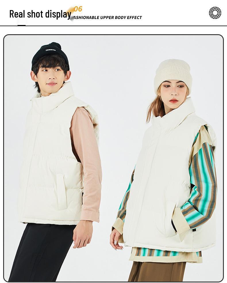 2025 Winter Men's Trendy Heavyweight Sleeveless Cotton Jacket, Plus Size Available