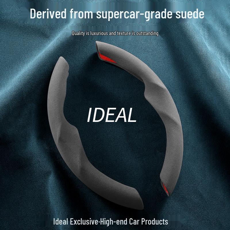 Ultra-thin Non-slip Suede Steering Wheel Cover for Ideal Auto ONE and L9 – Universal, Sweat-absorbent, All Season Use