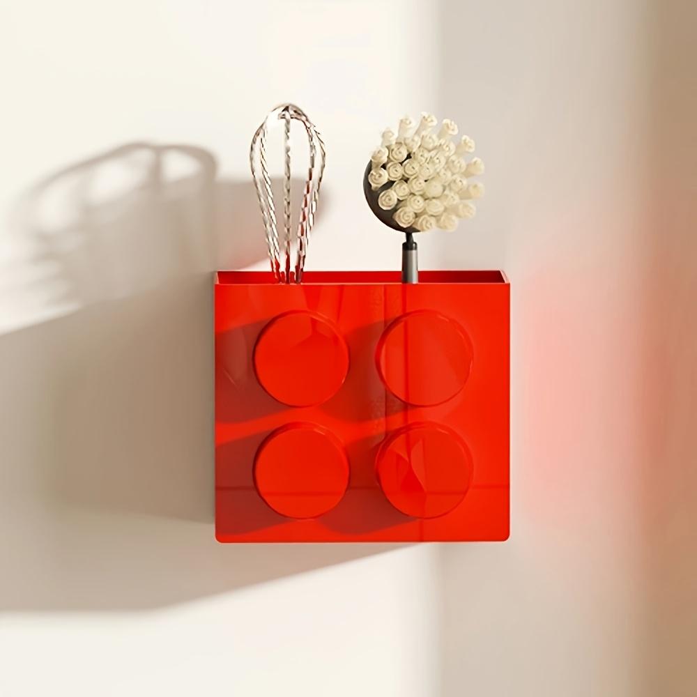 1 шт Красочный магнитный ящик для хранения строительных блоков для холодильника Многофункциональный кухонный органайзер для закусок игрушек и кухонных принадлежностей красный 1990₽