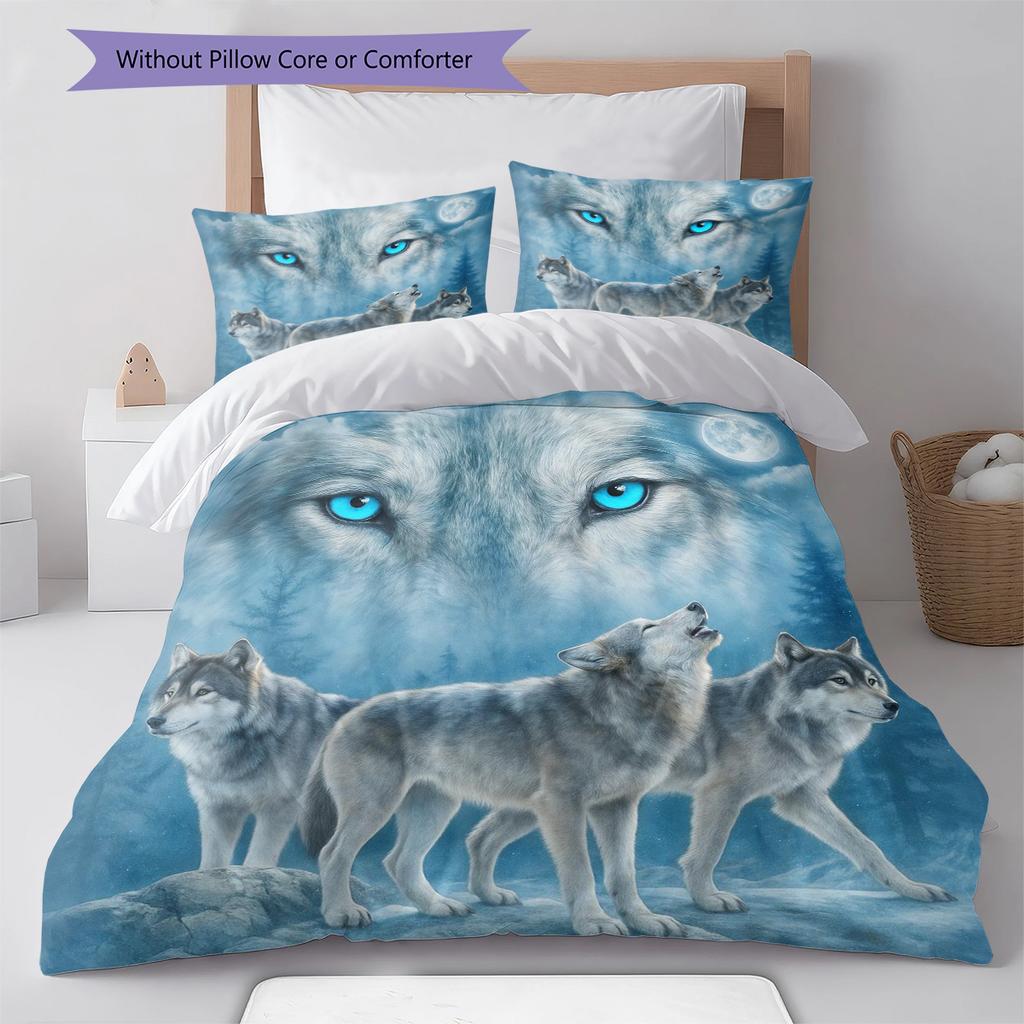 Cartoon Pattern Bedding Quilt Set Quilt Cover Pillowcase Home Decoration Birthday Gift (1 * Duvet Cover + 2 * Pillowcase, Without Core)