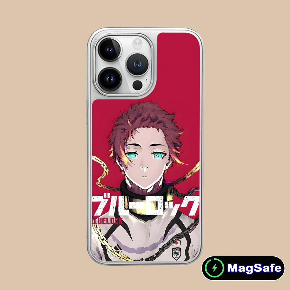 Blue Lock Ranze Kurona Покрытие Серебром Чехол для Мобильного Телефона Magsafe для iPhone 17 16 15 14 13 12 11 Air Pro Max Plus Цветной Чехол iPhone 11