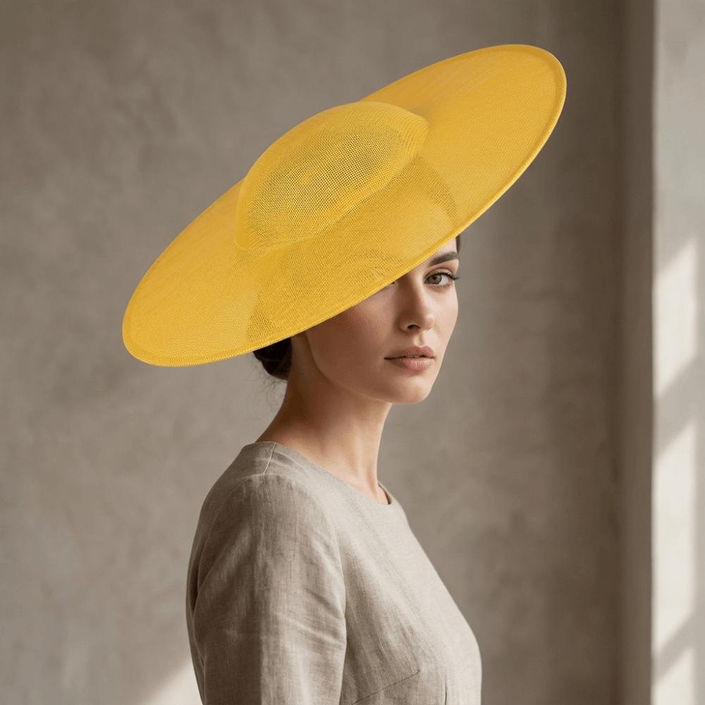 Jednokolorowa Siatkowa Kapelusz Szerokie Rondo Maskaradowy Cylinder Moda Vintage Fasynator Kapelusz Dziewczynka