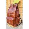 Zaino a spalla da uomo in vera pelle di capra vintage, zaino da viaggio