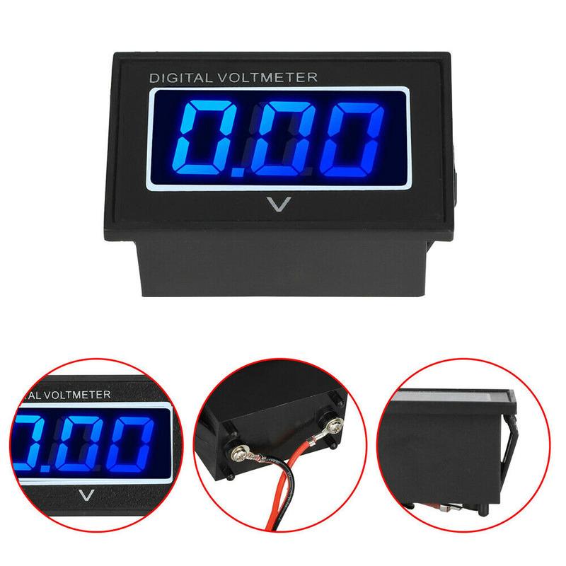 Waterproof Blue Golf Cart LED Digital Volt Meter Battery Gauge Fit Club 48V Universal Vintage Automotive Tools Car Accessories