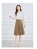 Umbrella Skirt Summer Style Commuting Age Reduction Solid Color Medium to Long Women's Half length Skirt