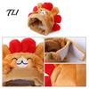 Small Dog Winter Warm Hat Cute Hedgehog Cat Hat, Plush Cozy Pet Adjustable Fit, Comfortable Elastic Bonnet Funny for Cats, Puppies,