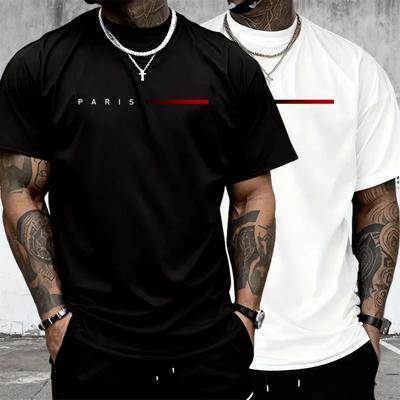 Baumwolle Heiße Verkäufe Herren T-Shirt Druck Kurzarm Täglich Lässig T-Shirts Outdoor Sport Jogging Kleidung Street Weich Locker T-Shirt