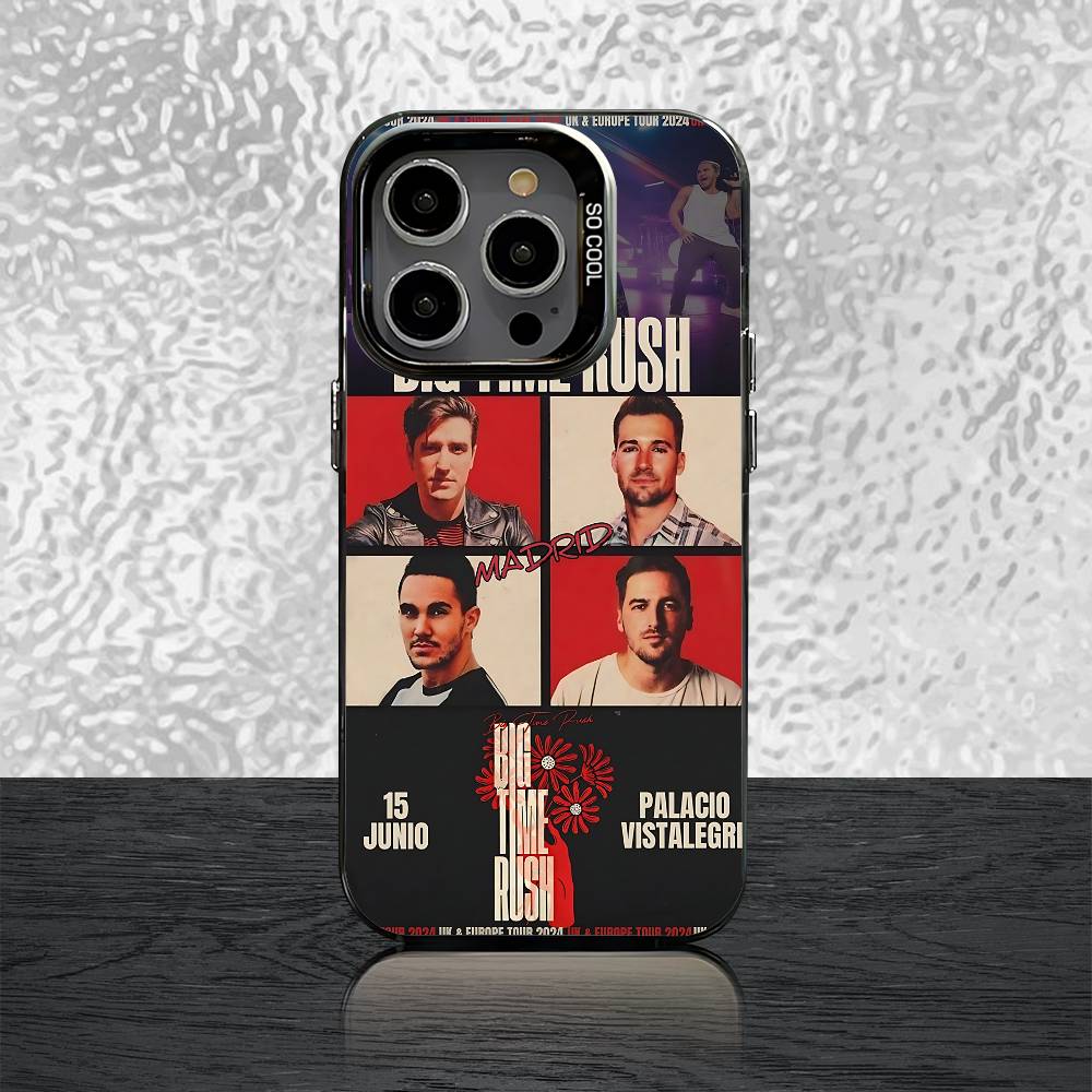 Big T-Time R-Rush BTR Phone Case For iPhone 15,17,11,14,13,16,12,E,Max,Plus,Air,Pro,Mini Black Matte Cover