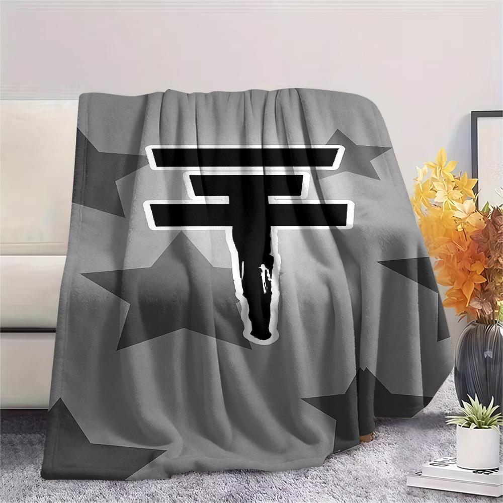 1PC Tokio hotel Print Flannel Blanket, High quality All Seasons, Home Decor, Warmth and Comfort, Perfect for Christmas Gifts