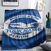 1PC Brighton Hove Albion Custom Name Patterned Flannel Blanket Suitable For All Seasons For Home Decor Warmth And Comfort Gifts Holiday Present