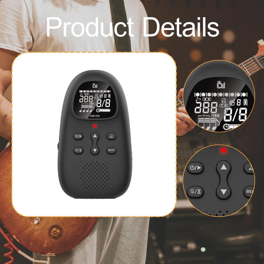 Electric Metronome Mini Volume Adjustable Human Voice for Violin Piano