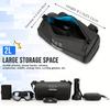 Bike Handlebar Bag Waterproof - Bicycle Handlebar Roll Bag with Large Reflective Area, Bike Front Pouch with Waterproof Zipper