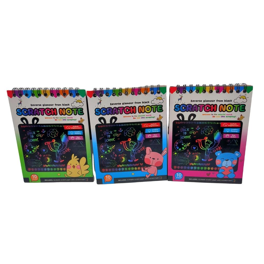 Scratch Off Paper Set for Kids Arts Scraping Painting Toy Children DIY  Book  Educational Toys