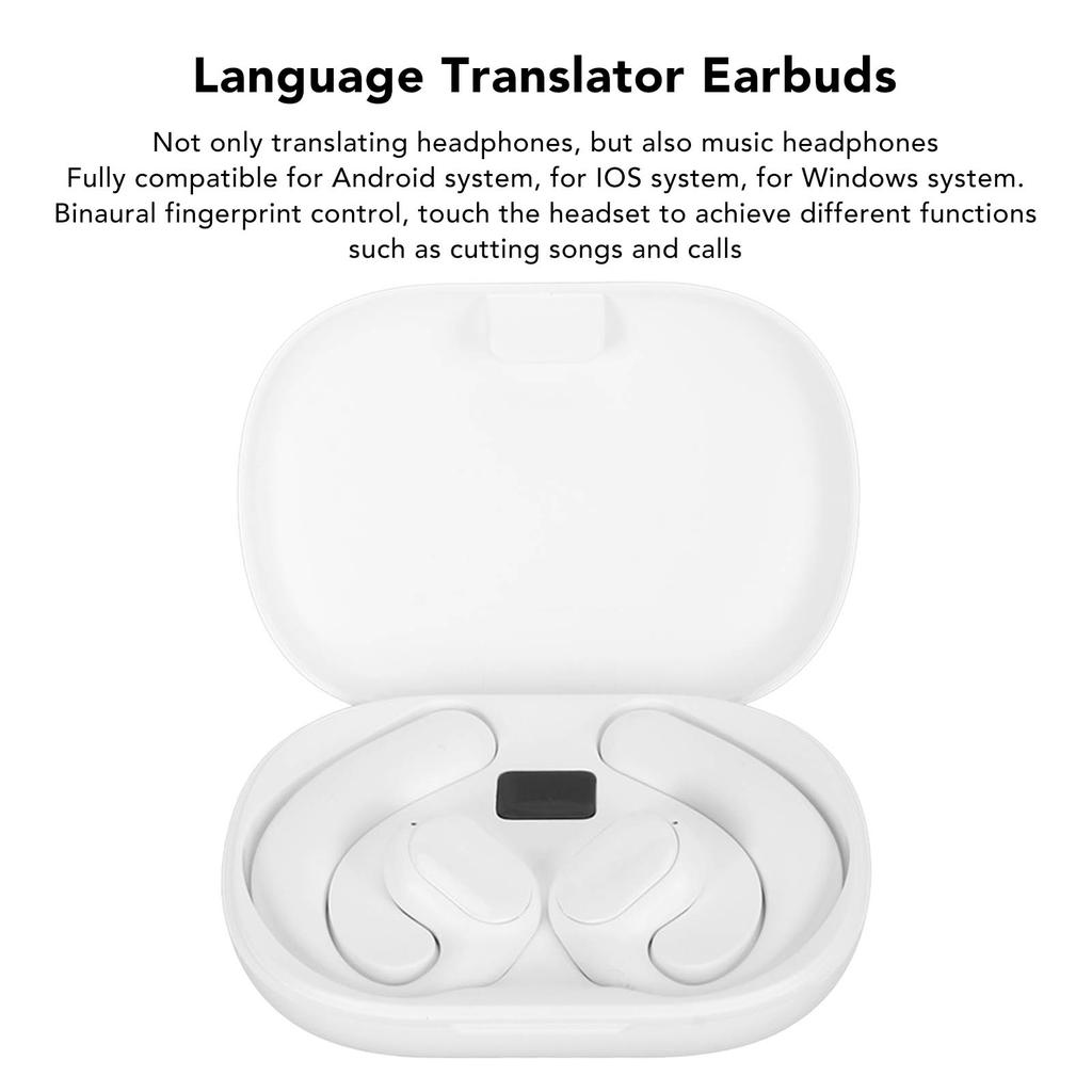 Language Translator Earbuds 3 Modes Bluetooth 5.3 Translator Earphones Multifunction GT01 for Business for Learning