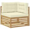 Outdoor Sofa Set 8 pcs White and Cream Solid Acacia Wood