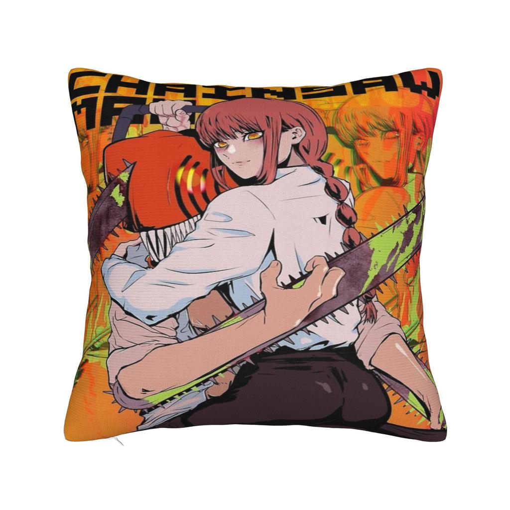 Chainsaw Man Crazy Controller Pillow Case Cute Funny Pillow Cover Soft Pillowcases For Living Room Sofa