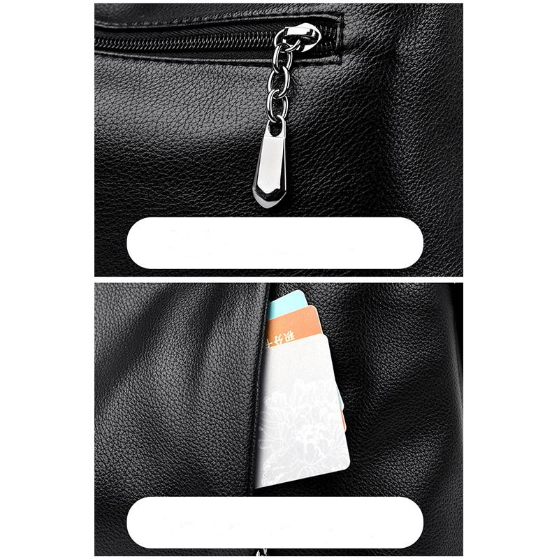 Damen-Schultertasche aus weichem Leder, Messenger-Tasche, inklusive Geldbörse und Kartenpaket