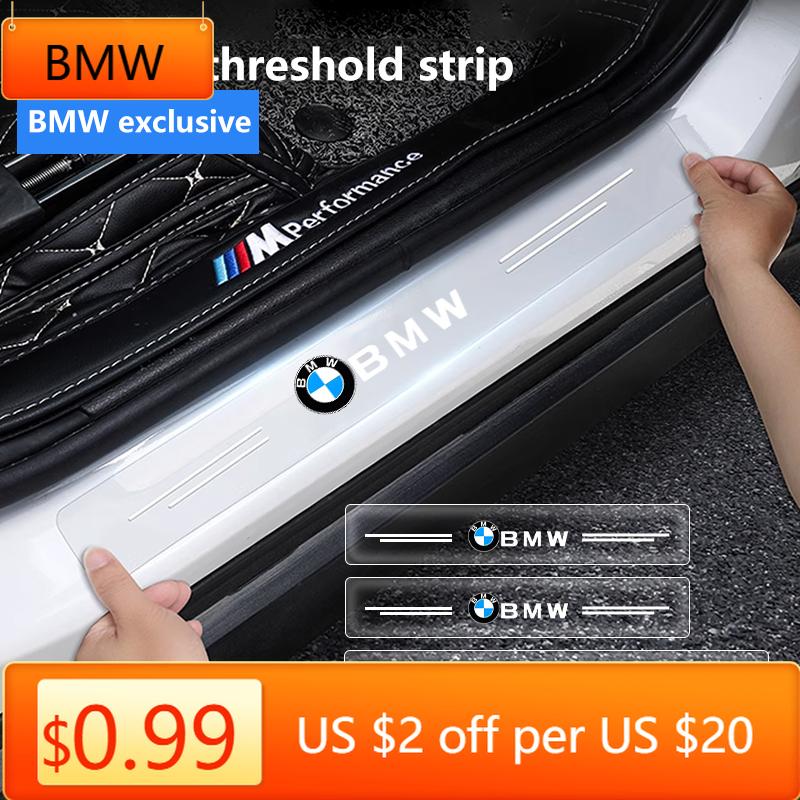 BAGG9 Car Sticker 4PC Car Threshold Sticker Scratch Resistant Transparent Film Protector For BMW E46 E85 E60 F10 E39 F30 E36 F20 E87 E