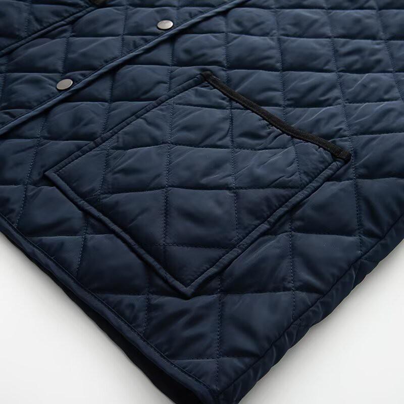 Womens Casual Quilted Cotton Jacket Corduroy Collar Pockets Regular Fit XS S M L