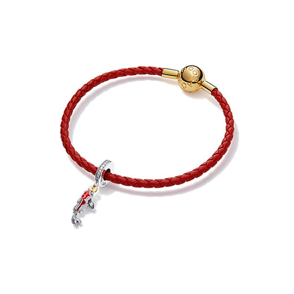 Pandora Lucky Rabbit Woven Leather Bracelet Women bracelet ZT2583