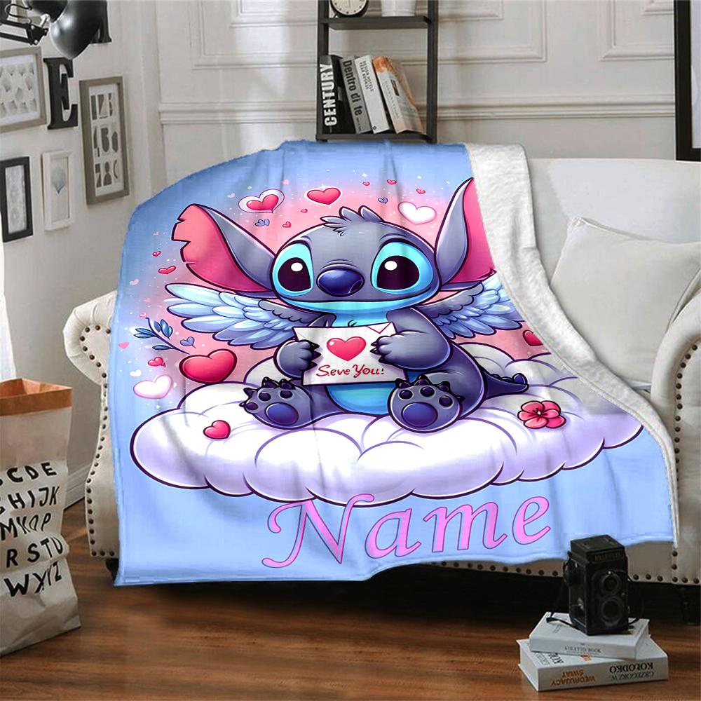 Custom Name Love Sky blanket for Couch & Bed, Plush Cozy Fuzzy Blanket Super Soft & Warm Blankets for Fall and Winter. 0908332