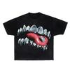 Mouth Grill Tongue Dollar Smiley T-shirt