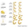 Vnox 6pairs /set Circle Hoop Earrings, Minimalist Smooth Earring Set For Women, Fashion Jewelry Gifts