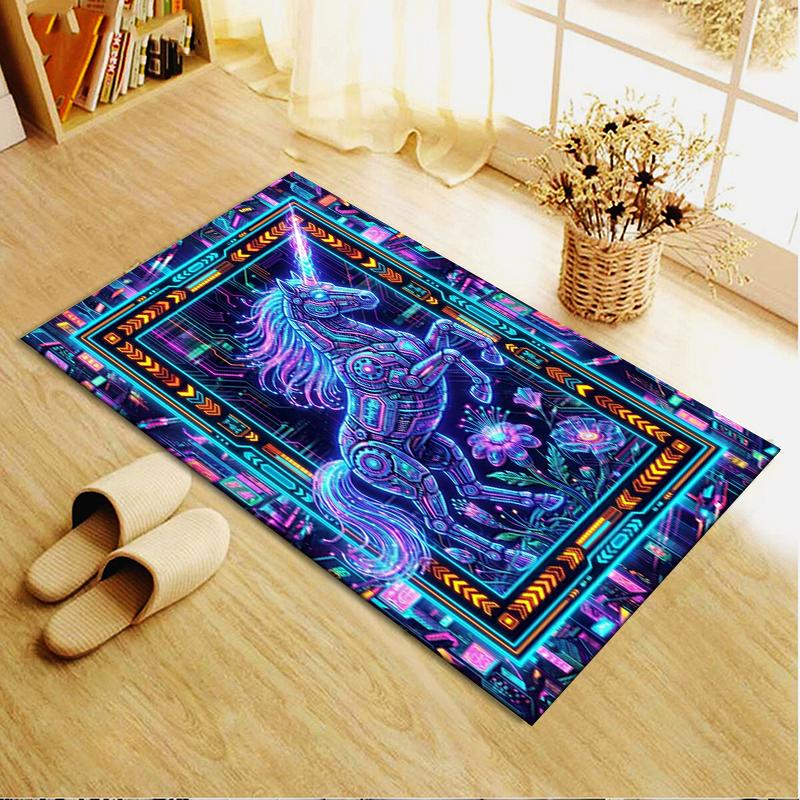 2025 New Unicorn Animal Carpet Rug for Living Room Bedroom Home Sofa Decoration,Kids play Non-slip Floor Mat142