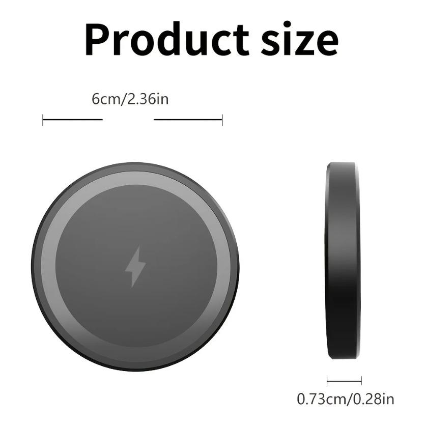 Mini Magnetic Wireless Charger Pad For Magsafe iPhone 17 16 15 14 13 Pro Max Samsung LED Magnet Fast Charging Phone Stand