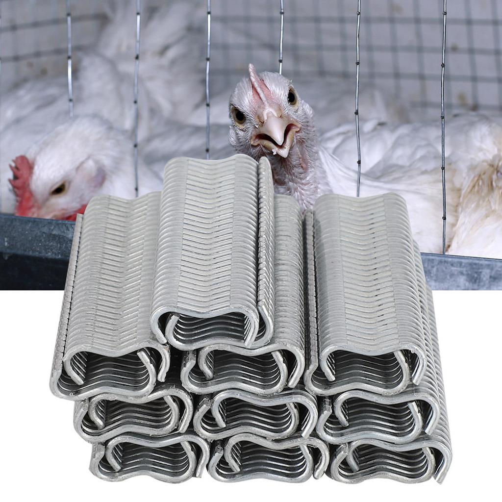 Metal Ring Staples Buckle 2.0 M Nail Kit Ring Plier Tool for Chicken Rabbit Cage