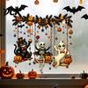 Easy Apply Home Decor Stickers Halloween Window Clings,PVC Waterproof Static Decals, Removable Festive Wall Stickers, Flexible Coverings Animals/Ghost