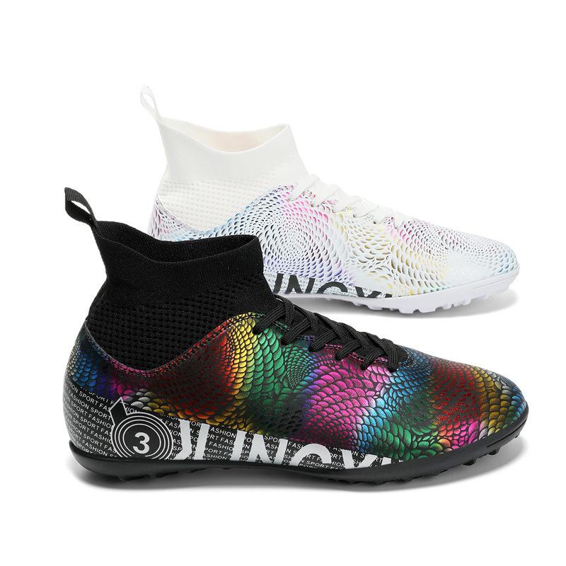 Training Shredded High Top Nails Football Shoes Sports Football Shoes Spikes Competition Adult Men'S And Women'S Shoes