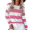 Fashion New Striped 3D Print T-Shirts Women's Casual Long Sleeve Round Neck T Shirt Pullover Harajuku Tees Tops Female Clothing