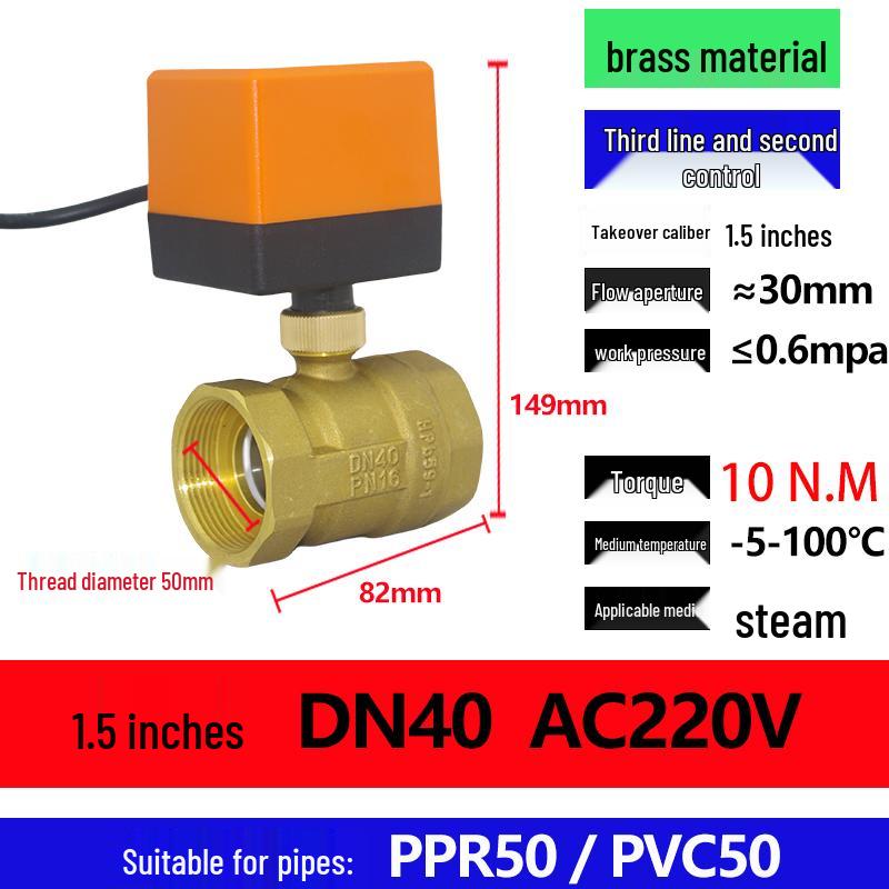 Robinet electric cu bilă plutitoare bidirecțional, 4/6 puncte, DN20/DN25, DC24V/12V