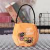 Bat Happy Trick Or Treat Black Cat Pumpkin Halloween Handbag Loot Bag Candy Bag Tote Bags
