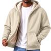 Herren Kapuzenjacke, Warm gefüttert, Reißverschluss Sweatshirt für Jugendliche