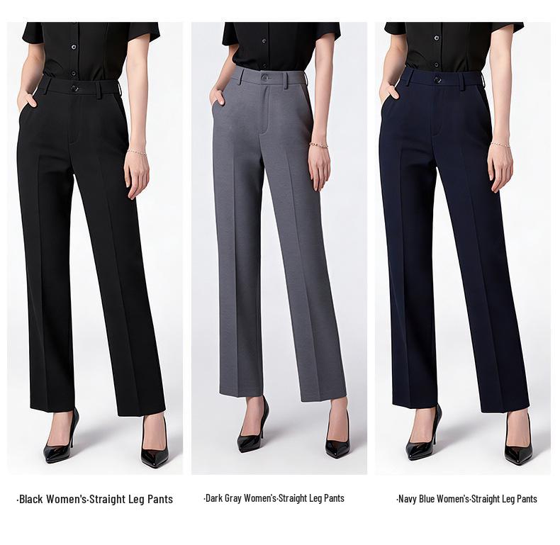 Non-Iron Professional Slim Straight Leg Grey Suit Pants for Men & Women – Ideal Formal Workwear for Commuting