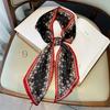 Vintage Horse Print Long Hair Band Ribbon For Women Silk Hair Accessories  Trend Girl Bow Scarf Headband Hair Tie