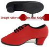 Women's Professional Latin Dance Shoes with Mid-High Heel and Soft Sole for Ballroom, Teacher Training, and Square Dancing.