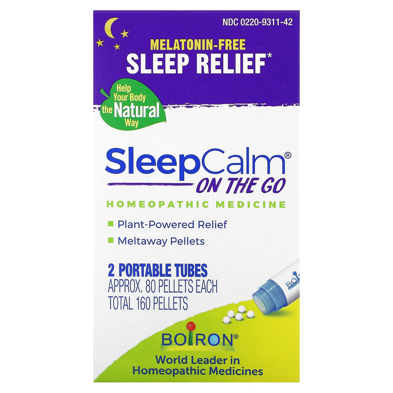 

Sleepcalm® On-the-Go, 2 Portable Tubes, 80 Tablets Per Pellets